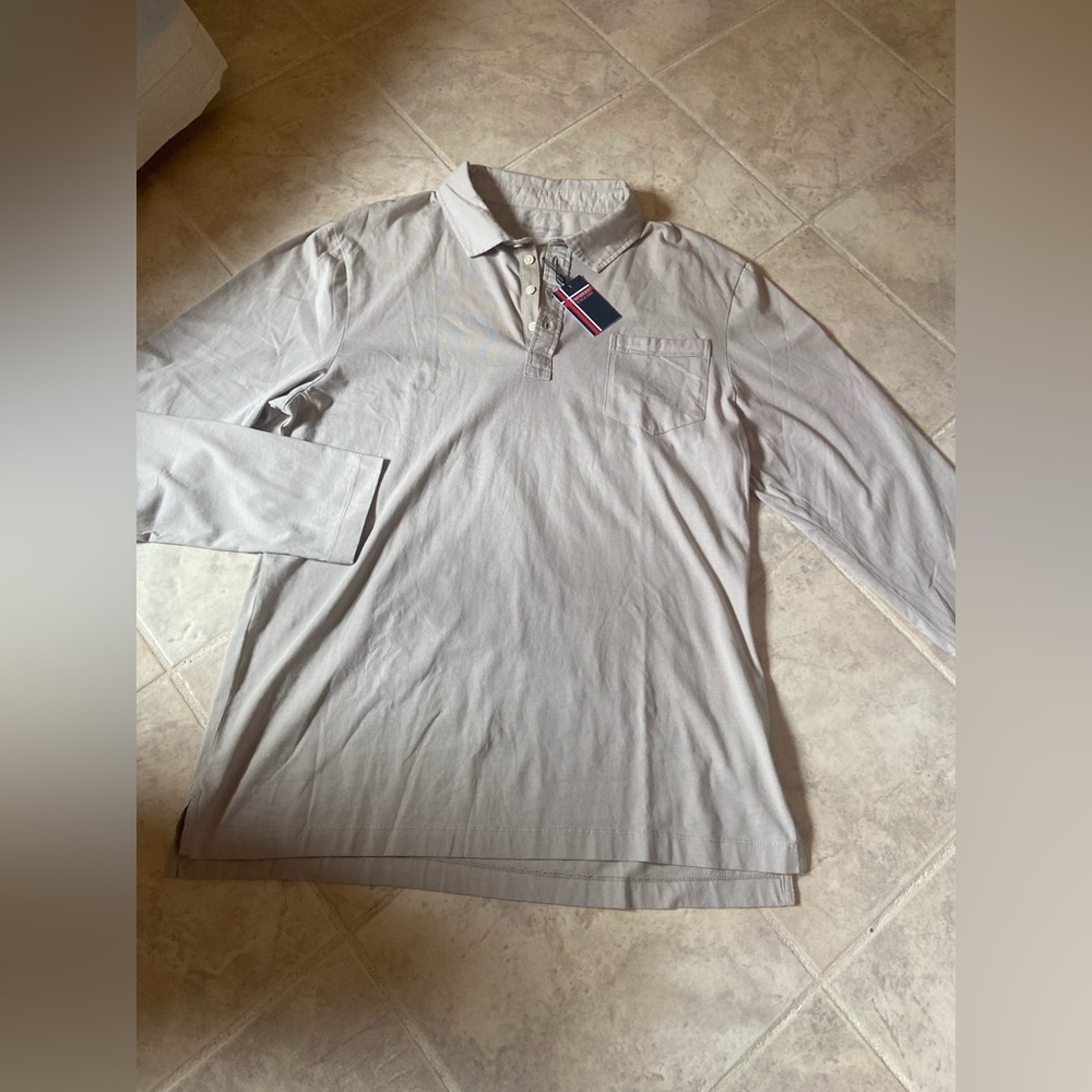 MODERN ENGLISH Mens Shirt Polo XXL 2XL Comfort Supreme Tan Kaki NEW NWT $70
